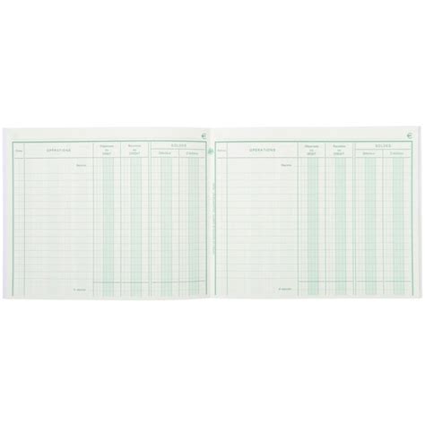 Registre comptable– Format Grande écriture – Position de Compte – Tête paresseuse à découper: 2 Colonnes sur double page – 39 lignes – sur 100 pages